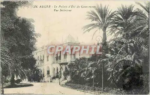 Cartes postales Alger Le Palais d'Ete du Gouv rucke Vue interieur