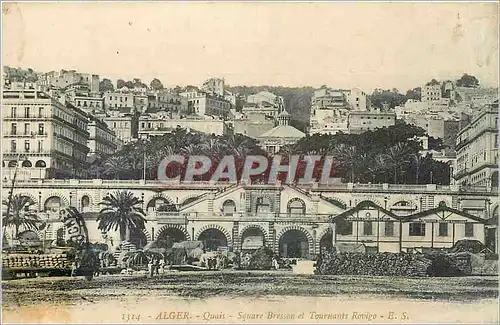 Cartes postales Alger Quais Square Bresson et Tournants Rovigo