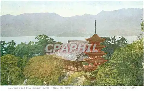 Cartes postales Senjukaku and Five storied Pagoda Miyajima Japan