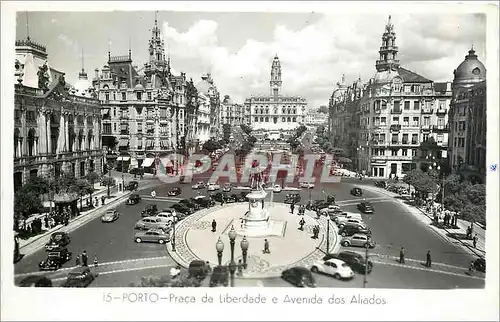 Cartes postales Porto Praca da liberdade e Avenida dos Aliados