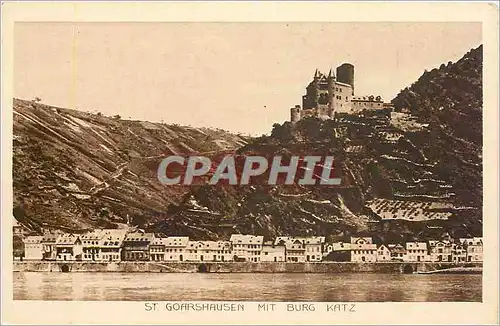 Cartes postales St Goarshausen Mit Burg Katz