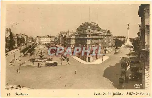 Cartes postales Bordeaux Cours du 30 Juillet et Abilees de Tourny