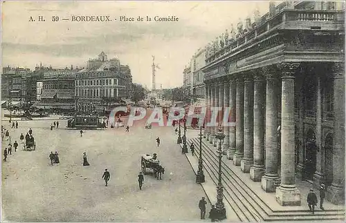 Cartes postales Bordeaux Place de la Comedie