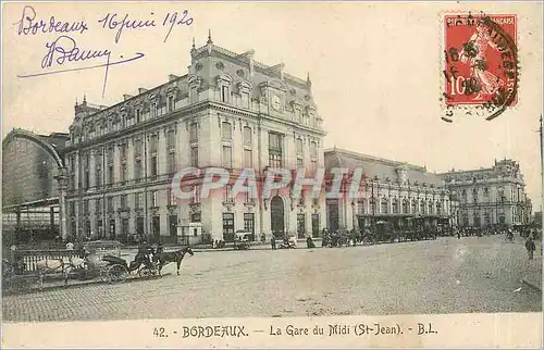 Cartes postales Bordeaux La Gare du Midi St Jean