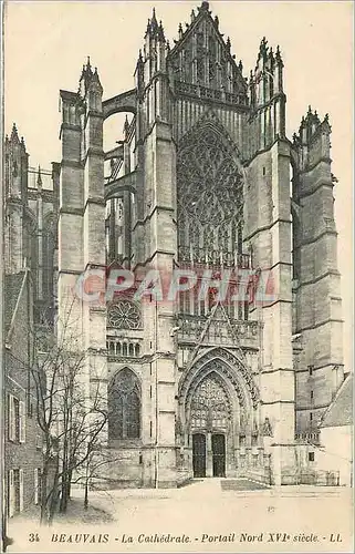 Ansichtskarte AK Beauvais La Cathedrale Portail Nord