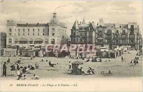 Cartes postales Berck Plage La Plage et le Casino