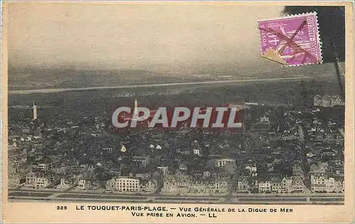 Cartes postales Le Touquet Paris Plage Vue generale de la Digue de Mer Vue prise en avion
