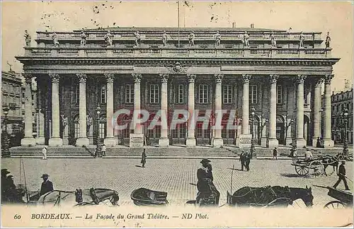 Ansichtskarte AK Bordeaux La Facade du Grand Theatre