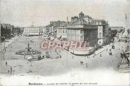 Cartes postales Bordeaux Allees de Tourny et Cours du XXX Juillet