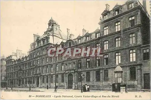 Cartes postales Bordeaux Lycee National Cours Victor Hugo et Rue du Midi