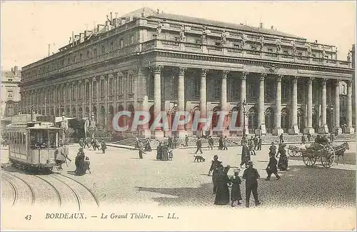 Cartes postales Bordeaux Le Grand Theatre Tramway