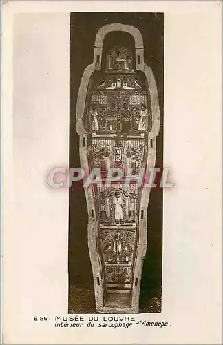Ansichtskarte AK Musee du Louvre Interieur du sarcophage d'Amenope
