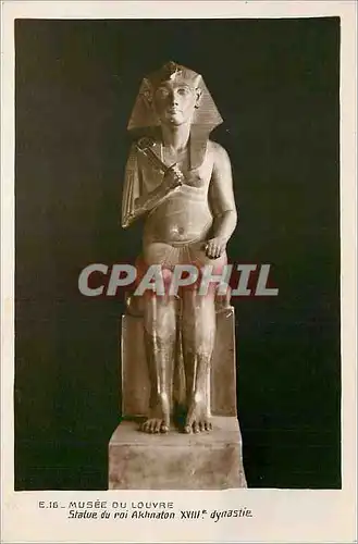 Ansichtskarte AK Musee du Louvre Statue du roi Akhnaton XVIII dynastie