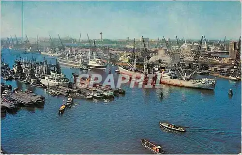 Moderne Karte Rotterdam Vue sur le port Blick auf den Hafen