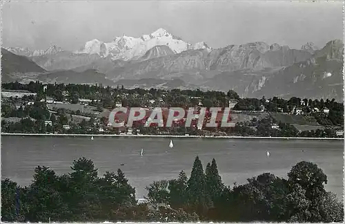 Cartes postales Geneve Le massif du Mont Blanc