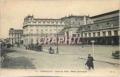 Cartes postales Bordeaux Gare du Midi Hotel Terminus