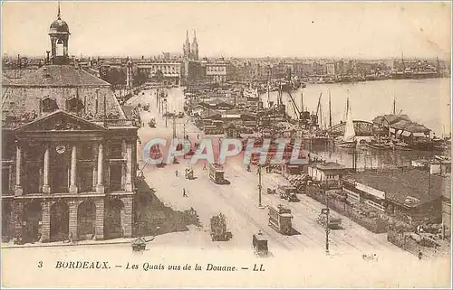 Ansichtskarte AK Bordeaux Les Quais vus de la Douane Bateaux