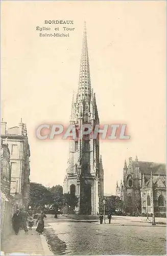 Cartes postales Bordeaux Eglise et Tour Saint Michel