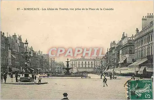 Cartes postales Bordeaux Les Allees de Tourny vue prise de la Place de la Comedie