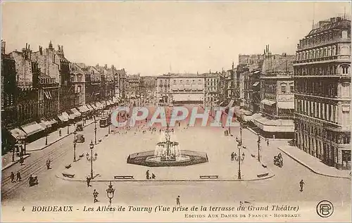 Cartes postales Bordeaux Les Allees de Tourny Vue prise de la terrasse du Grand Theatre