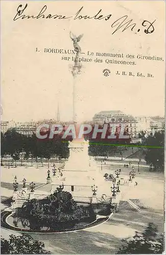 Cartes postales Bordeaux Le Monument des Girondins surl la place des Quinconces