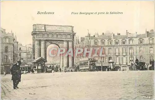 Cartes postales Bordeaux Place Bourgogne et porte de Salinieres