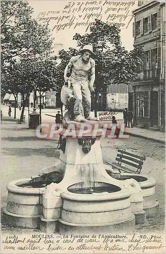 Cartes postales Moulins La Fontaine de l'Agriculture