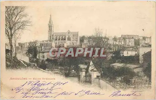 Cartes postales Angouleme Eglise St Aubone