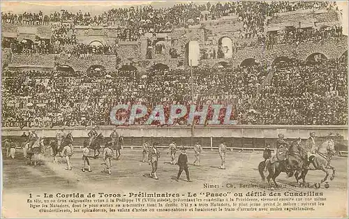 Ansichtskarte AK La Corrida de Toros Preliminaires Le Paseo ou defile des Cuadrillas