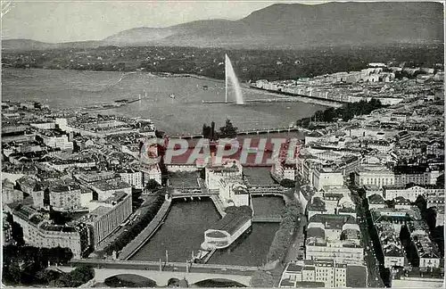 Cartes postales Geneve Vue aerienne des six ponts sur le Rhone