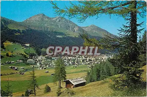 Cartes postales Davos gegen Schatzalp Strelapass und Schiahorn