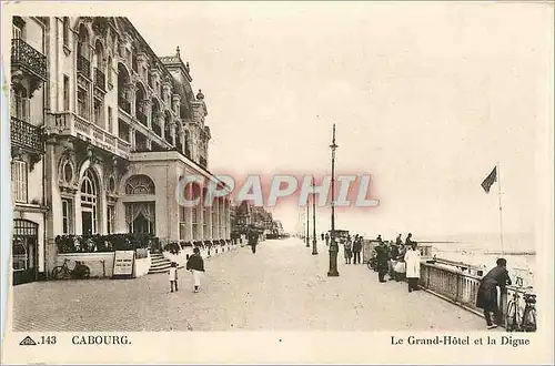 Ansichtskarte AK Cabourg Le Grand Hotel et la Digue