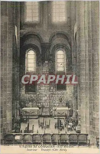 Cartes postales L'Eglise de Conques Interieur Transept Cote Nord