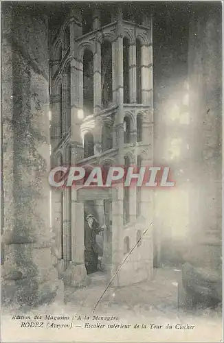 Cartes postales Rodez Aveyron Escalier interieur de la Tour du Clocher