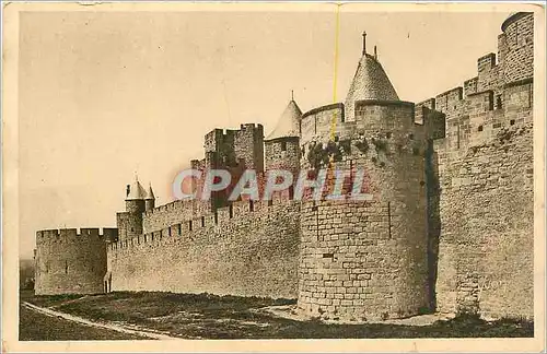 Ansichtskarte AK Carcassonne Aude La Cite La Tour carree et les Hautes Lices