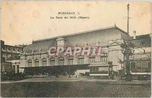 Cartes postales Bordeaux La Gare du Midi Depart Tramway Dubonnet