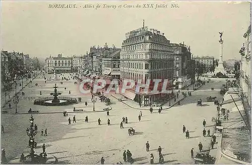 Cartes postales Bordeaux Allees de Tourny et Cours du XXX Juillet