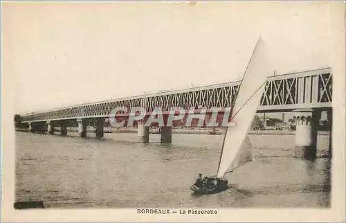 Ansichtskarte AK Bordeaux La Passerelle Bateau