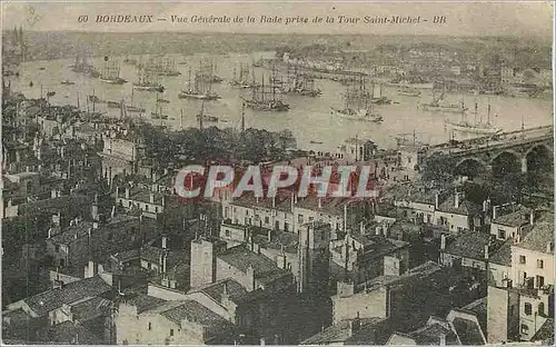 Cartes postales Bordeaux Vue generale de la Rade prise de la Tour Saint Michel