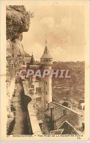 Ansichtskarte AK Rocamadour Vue Prise de la Maison de Marie