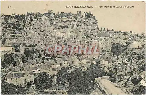 Cartes postales Rocamadour Lot Vue prise de la Route de Cahors