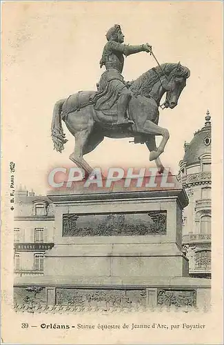 Ansichtskarte AK Orleans Statue equestre de Jeanne d'Arc par Foyatier