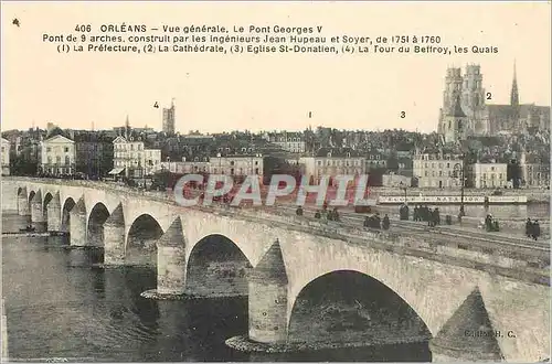 Ansichtskarte AK Orleans Vue generale Le Pont Georges V