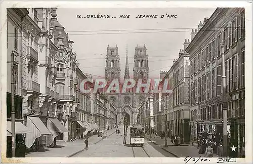 Ansichtskarte AK Orleans Rue Jeanne d'Arc Tramway