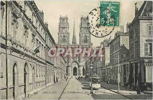 Cartes postales Orleans La Rue Jeanne d'Arc Tramway