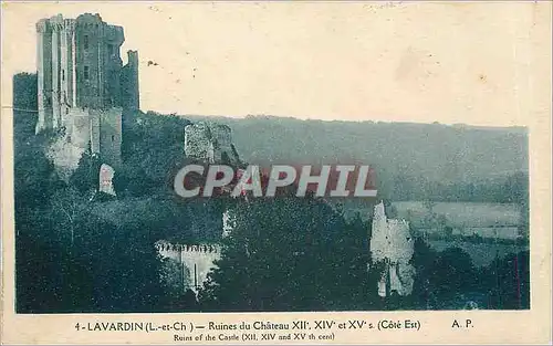 Ansichtskarte AK Lavardin L et Ch Ruines du Chateau XII XIV et XV Cote Est