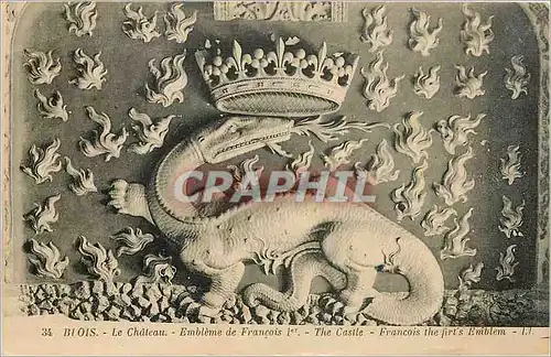 Cartes postales Blois Le Chateau Embleme de Francois 1er