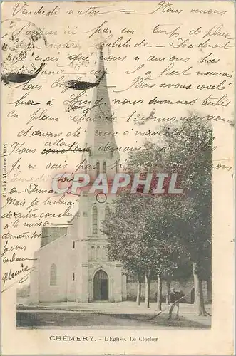 Cartes postales Chemery L'Eglise Le Clocher