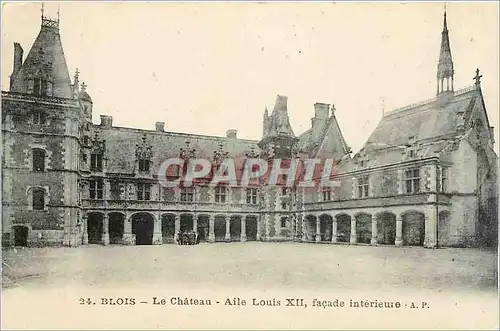 Cartes postales Blois Le Chateau Aile Louis XII facade interieure