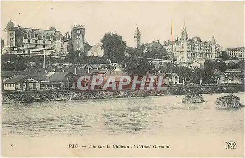 Cartes postales Pau Vue sur le Chateau et l'Hotel Gassion